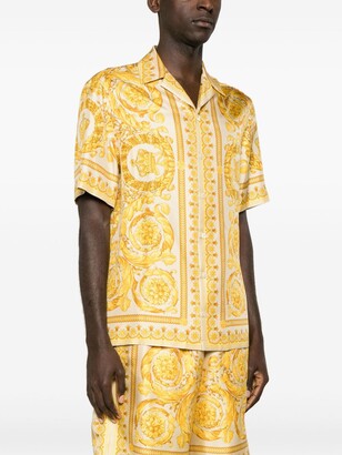 Barocco print silk shirt