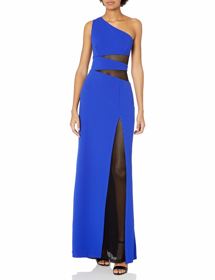 ABS by Allen Schwartz Women's One Shoulder Scuba Crepe Gown with