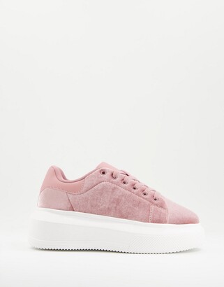 pink designer trainers