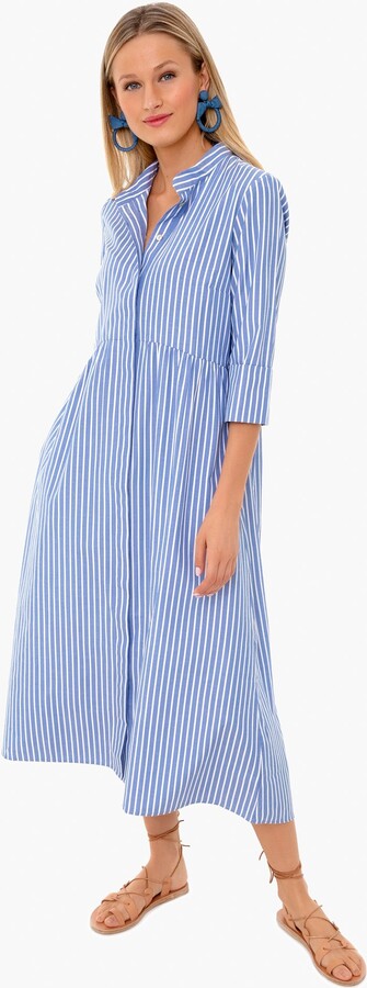 Tuckernuck Chambray Stripe Midi Royal Shirt Dress - ShopStyle