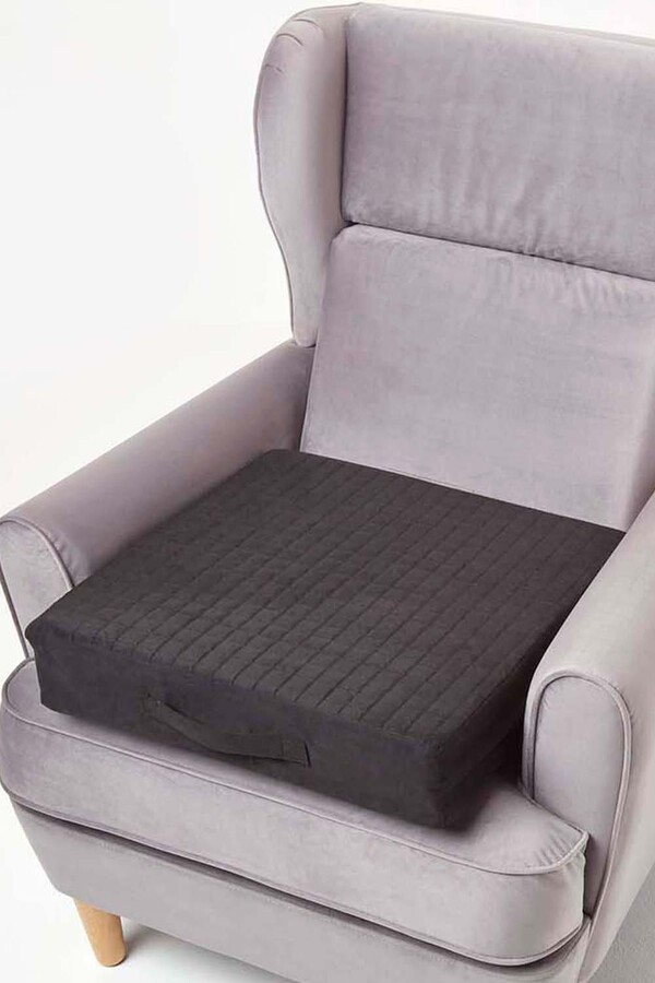 Homescapes Suede Orthopaedic Foam Armchair Booster Cushion ShopStyle