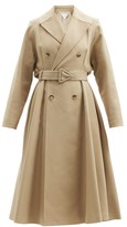 Thumbnail for your product : Bottega Veneta Double-breasted Water-repellent Canvas Trench Coat - Beige
