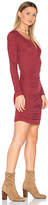 Thumbnail for your product : Lanston Ruched Henley Dress in Gray