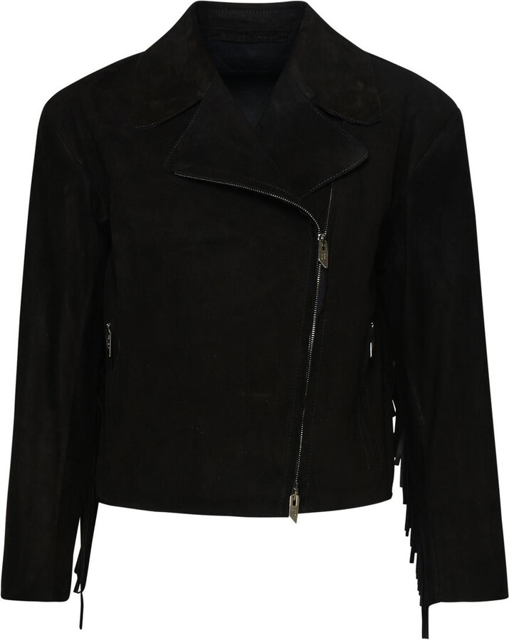 Salvatore Santoro Black Suede Jacket ShopStyle