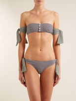 Thumbnail for your product : Solid & Striped The Mackenzie Striped Bikini Briefs - Green Stripe
