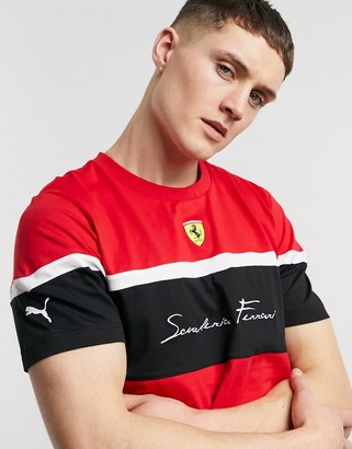 Puma Ferrari script graphic t-shirt in red