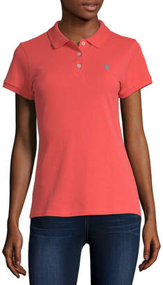 U.S. Polo Assn. Juniors Womens Short Sleeve Knit Polo Shirt