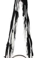 Thumbnail for your product : Diane von Furstenberg Black And White Round Cross Body Bag With Fringes