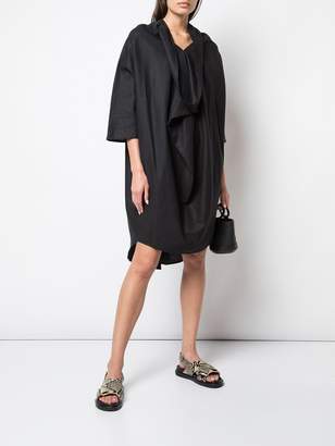 The Celect flared poncho dress