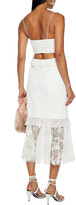 Thumbnail for your product : Sachin + Babi Milan lace-paneled cutout embroidered tulle midi dress