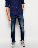 Thumbnail for your product : Blend of America Blend Jeans Cirrus Skinny Fit Distressed Mid Wash