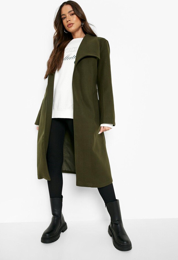 green wool coat women