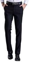 Thumbnail for your product : Chickle Men's Classic Fit Business Flat-Front Formal Dress Pants Black