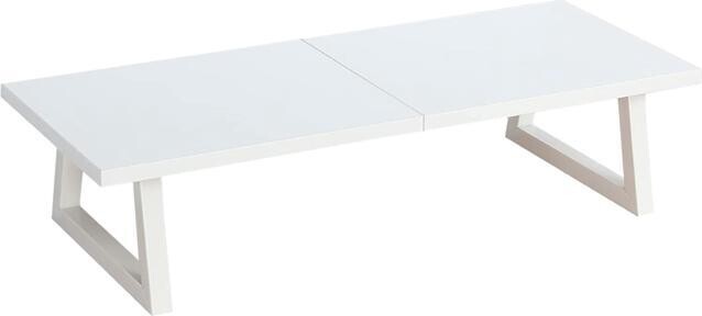 WOOJONG TEAMIX 24 inch Monitor Stand Riser, White Wood & Steel Computer Monitor Stand with Storage, Laptop, PC, Printer Stand Riser for Desktop Office Desk...