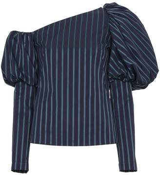Osman Asymmetric Striped Cotton Top