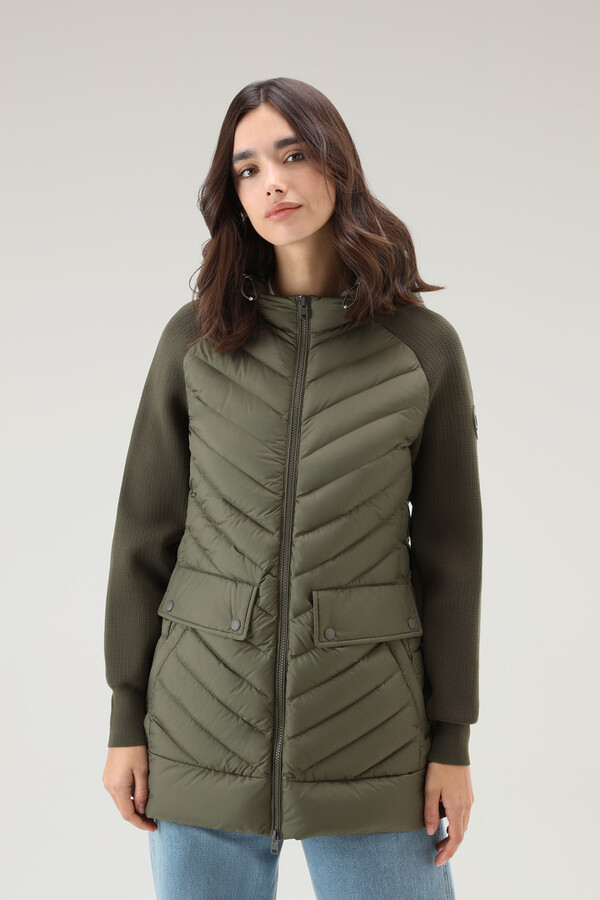 Woolrich Quilted Hybrid Jacket with Detachable Hood ShopStyle
