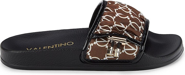 NEW Valentino LOGO Mario Valentino Aphrodite Quilt Leather Slip-on  Shoes-Size 9