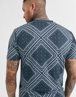 ASOS DESIGN t-shirt with all over bandana print