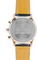 Thumbnail for your product : Jack Mason Nautical Chronograph Gray Dial Leather Strap Watch