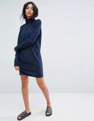 Noisy May Roll Neck Batwing Knitted Dress