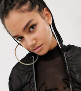Thumbnail for your product : Swarovski Asos Design ASOS DESIGN x LaQuan Smith oversized hoop earrings with crystals