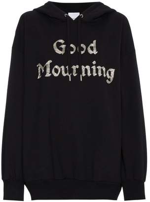 Ashish Good Mourning bead embellished hoodie