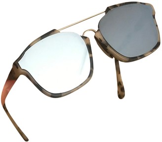 dior abstract sunglasses silver