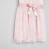 Thumbnail for your product : River Island Mini girls pink mesh trapeze prom dress