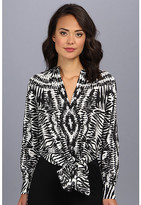 Thumbnail for your product : Vince Camuto L/S Tribal Impression Tie Waist Tunic