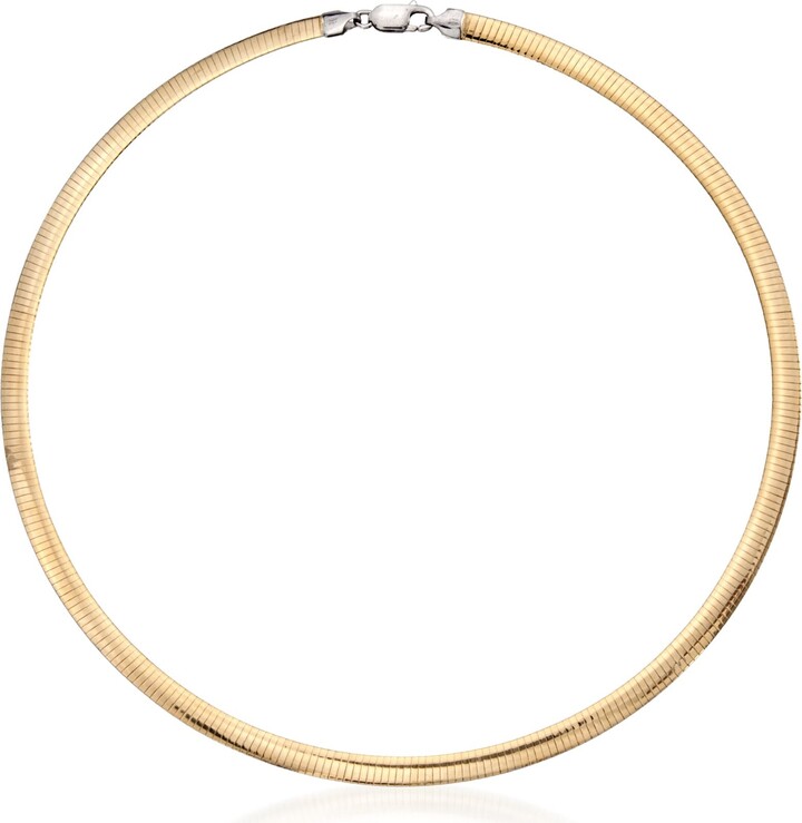 Sterling silver 18KT gold omega necklace