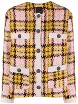 Thumbnail for your product : Pinko Check-Pattern Button-Up Jacket