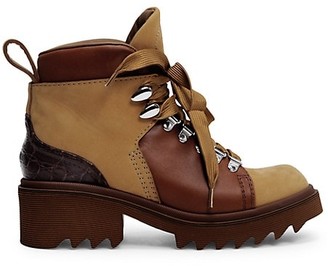 Chloé Bella Nubuck & Leather Hiking Boots