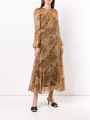 Twin-Set sheer tiger print dress