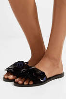 Thumbnail for your product : Lanvin Sequined Leather Slides - Black