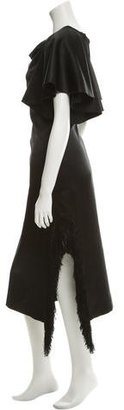 Ellery Silk Fringe-Trimmed Dress
