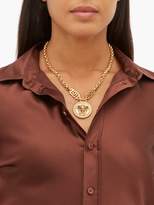 Thumbnail for your product : Versace Crystal Medusa-head Greca-chain Necklace - Womens - Gold