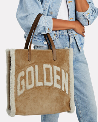 Golden Goose Shearling Logo Tote Bag