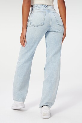 Good American Good '90s High Rise Straight Jeans in Indigo 542