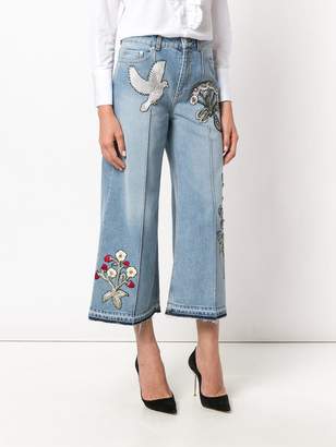Alexander McQueen embroidered jeans