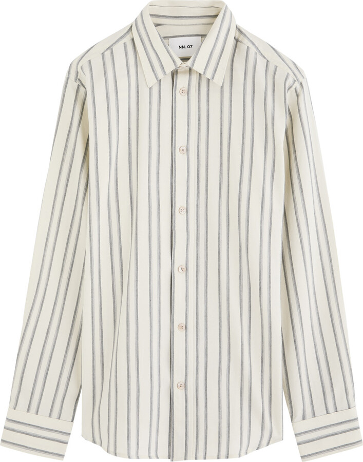 NN07 Colby Striped Cotton Shirt
