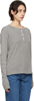 Thumbnail for your product : RE/DONE Grey Hanes Edition Thermal Henley