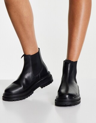 ASOS DESIGN Appreciate leather chelsea boots in black