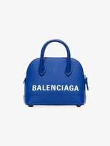 Thumbnail for your product : Balenciaga blue and white ville XXS leather top handle bag