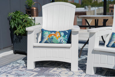 Suncast Resin Adirondack Chair with Storage
