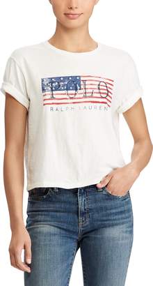 Ralph Lauren Cropped Polo Flag T-Shirt