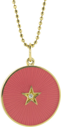Andrea Fohrman Pink Enamel Star Necklace