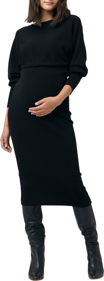 Ripe Maternity Sloan Long Sleeve Rib Stitch Maternity Dress