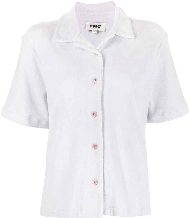 Qisemi Womens Short Sleeve Cotton Linen Shirts Dandelion Casual Summer O-Neck Tees Shirt Plus Size Button Tunic Blouse