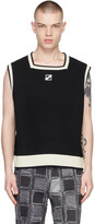 Thumbnail for your product : we11done Black Logo Patch Square Neck Vest