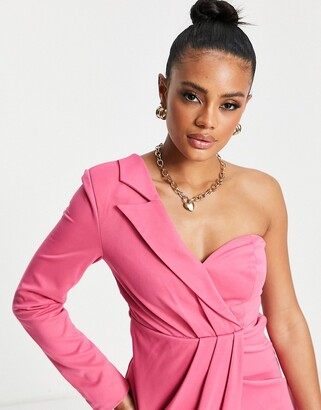 UNIQUE21 one sleeve blazer dress in pink